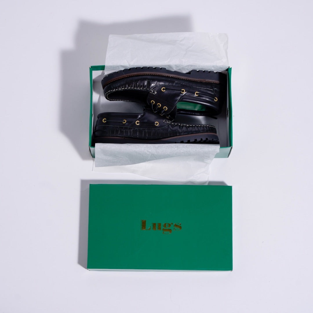 The Deck Shoe Black LUGS
